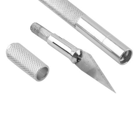 Metal Handle Craft Knife With 5 Blade Scalpel