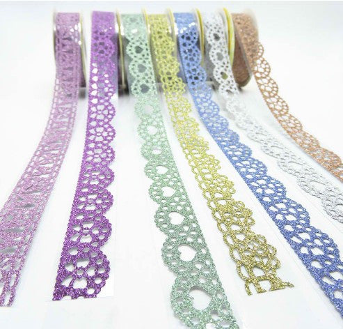 Lace and Glitter Masking Tape